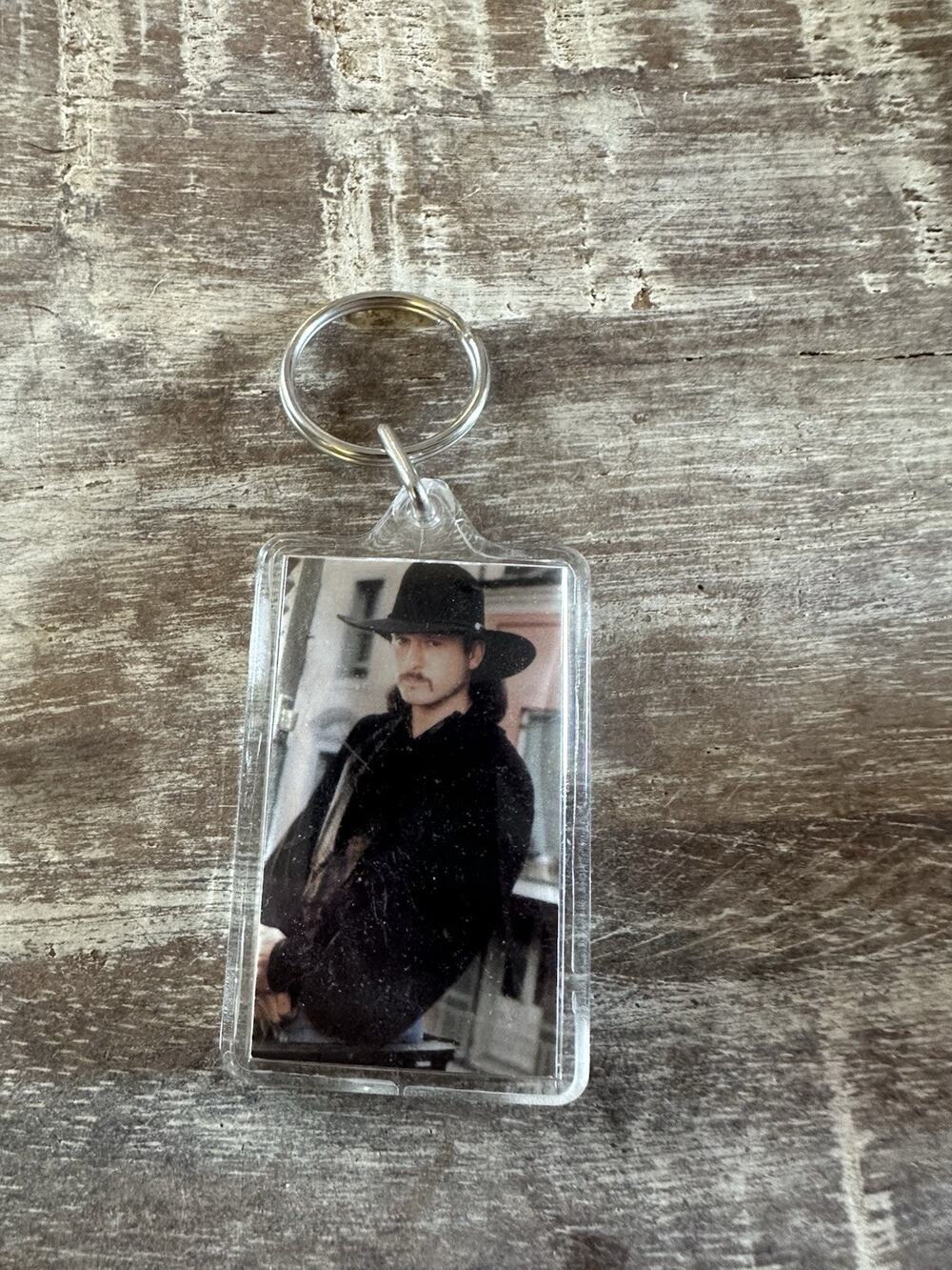 Vintage Keychain Tim McGraw ‘95 Key Ring Acrylic Fob Country Music Artist USA
